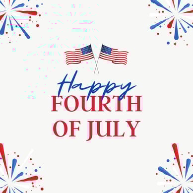 4th of july messages and social posts - happy fourth instagram graphic