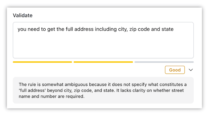 AI Analyzer Good result