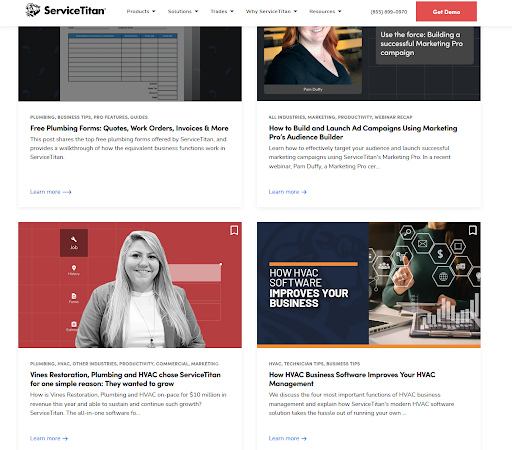 best hvac blogs - servicetitan blog homepage