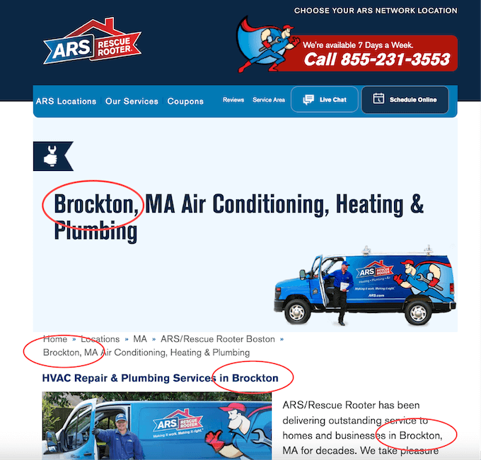 best hvac marketing strategies - local seo example