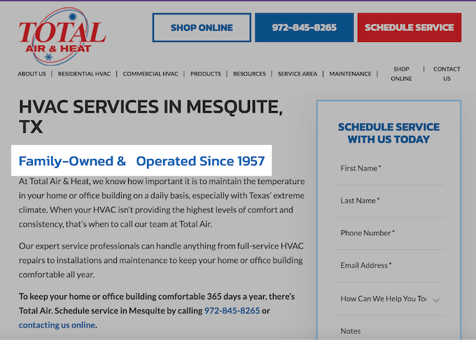 best hvac marketing strategies - differentiator examples