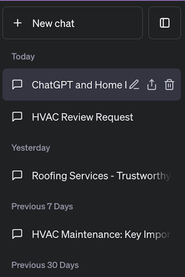 chatgpt conversation history example