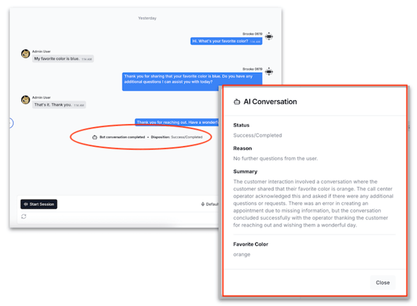 hatch ai - conversation completed