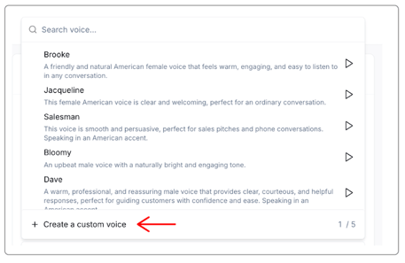 how to create a custom AI voice in hatch