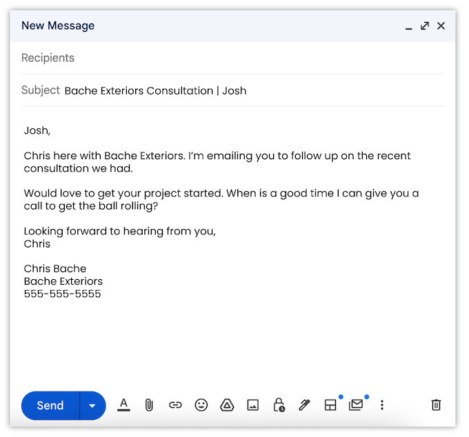 sample of customer communication to boost sales