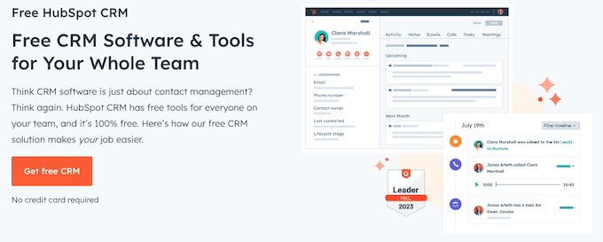 hubspot crm page