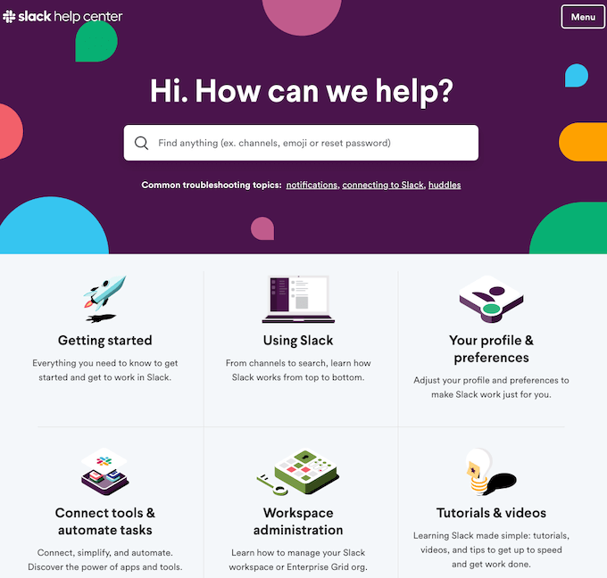 sample self service page