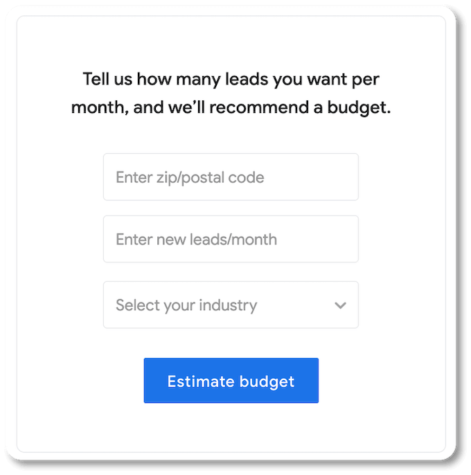 google local service ads budget calculator