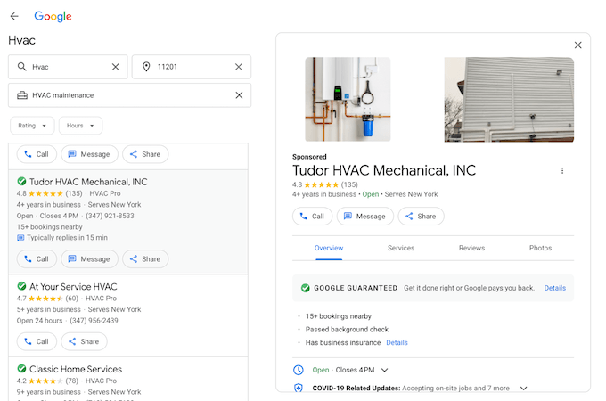 detailed business profile for better lsa performance