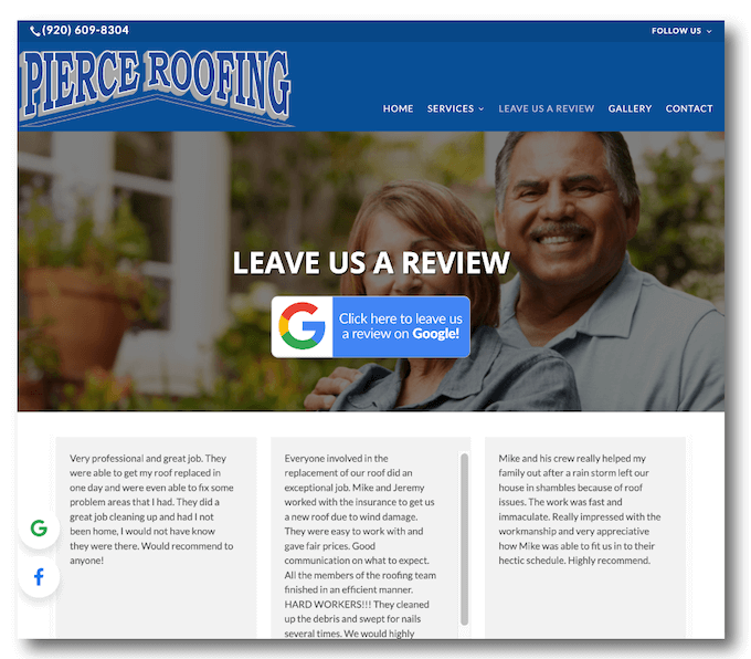 how to get more google reviews - google review page on website