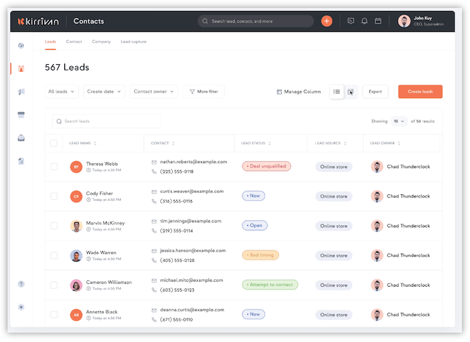 how to increase speed to lead - CRM example