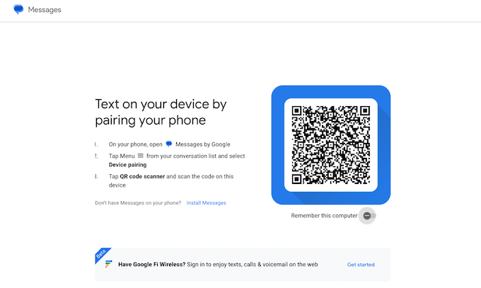 how to send a text message from a computer - pairing android with Google