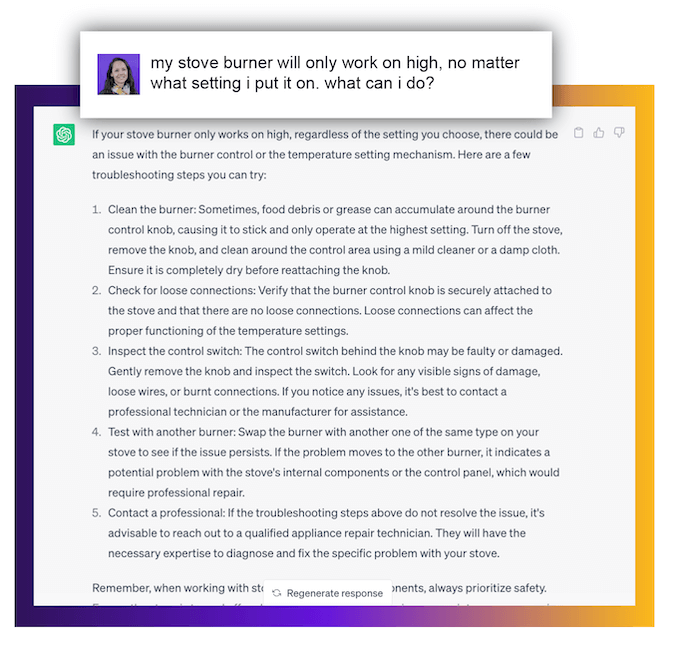 how to use chatgpt for home improvement businesses - troubleshooting prompt example