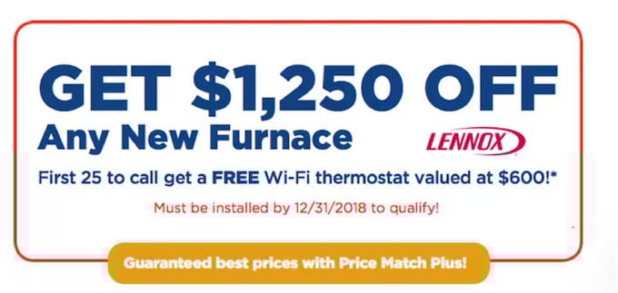 hvac holiday marketing ideas - wifi thermostat with new furnace
