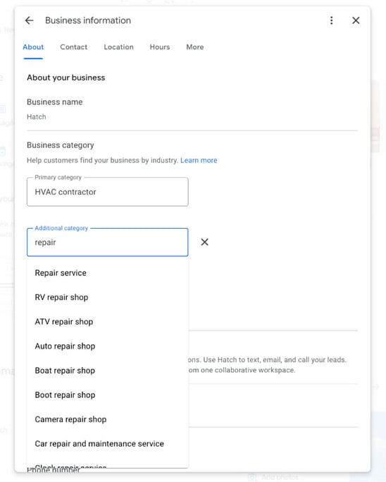 hvac marketing shoulder season guide - google business profile categories