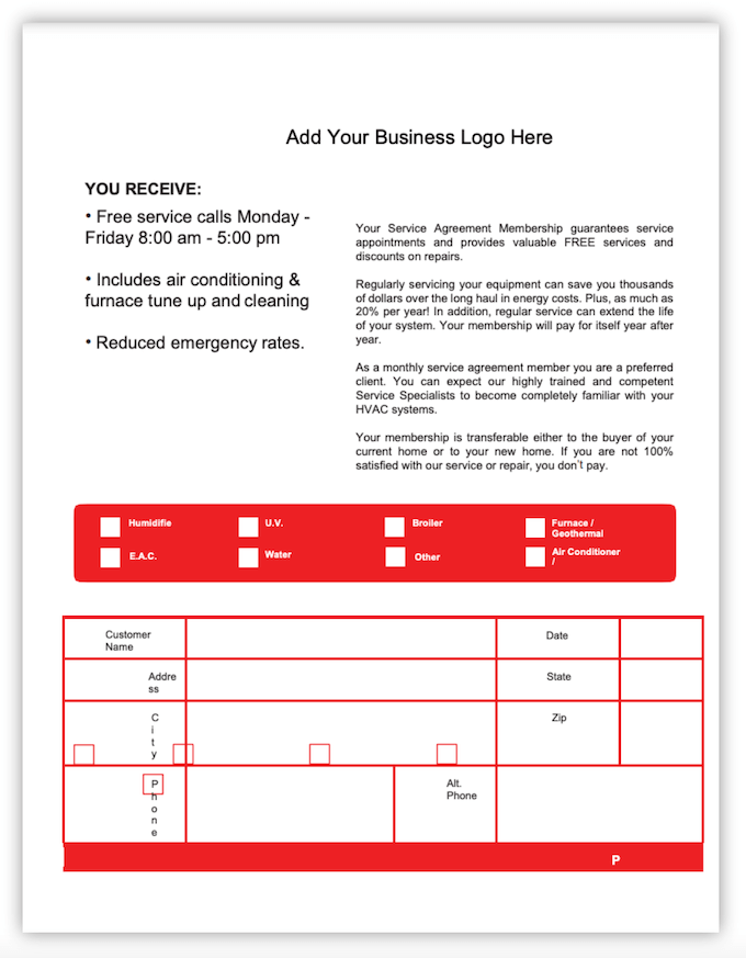 free hvac preventative maintenance contract templates - housecall pro's service agreement example