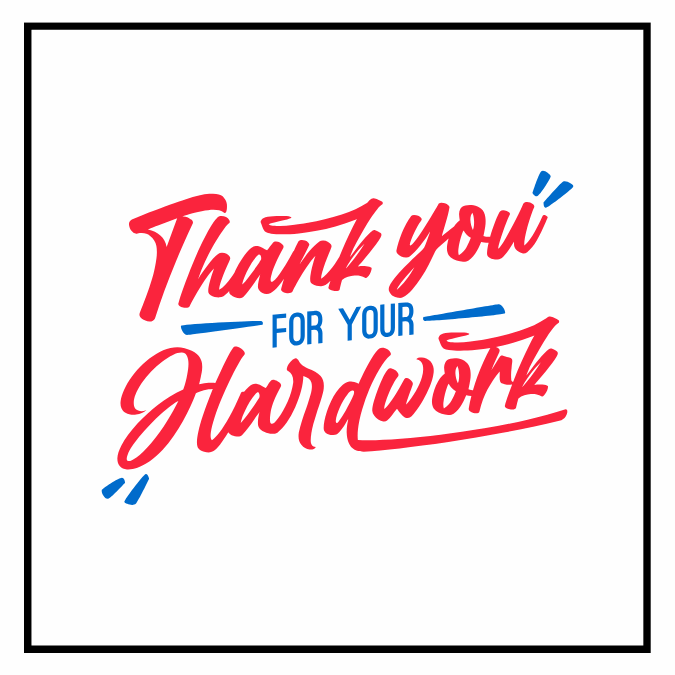 labor day messages and graphics - thank you for your hard work social media graphic