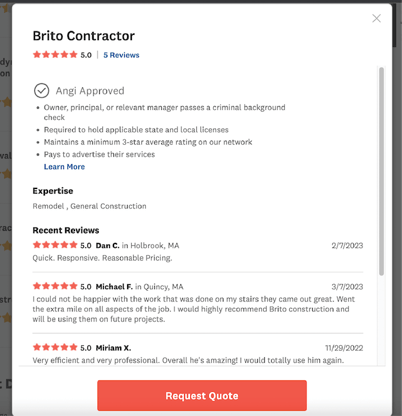 plumbing marketing ideas - angi listing