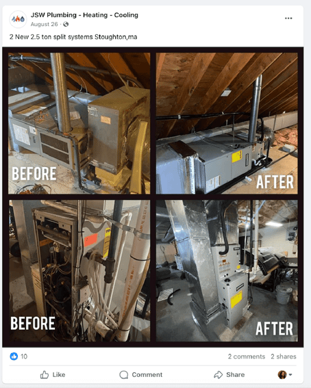 plumbing marketing ideas - facebook post