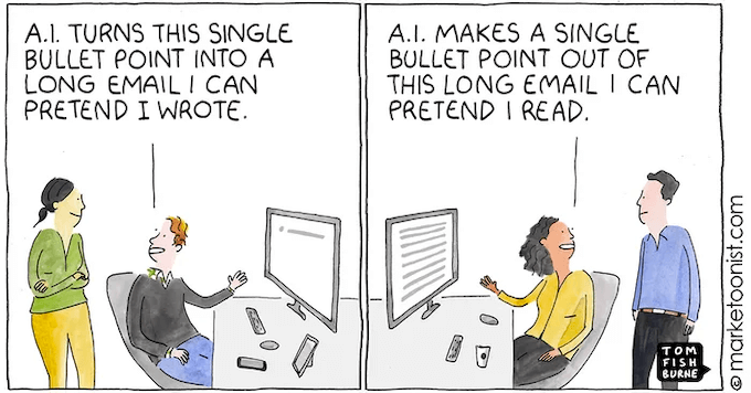 depiction of ai capabilities to create various email formats