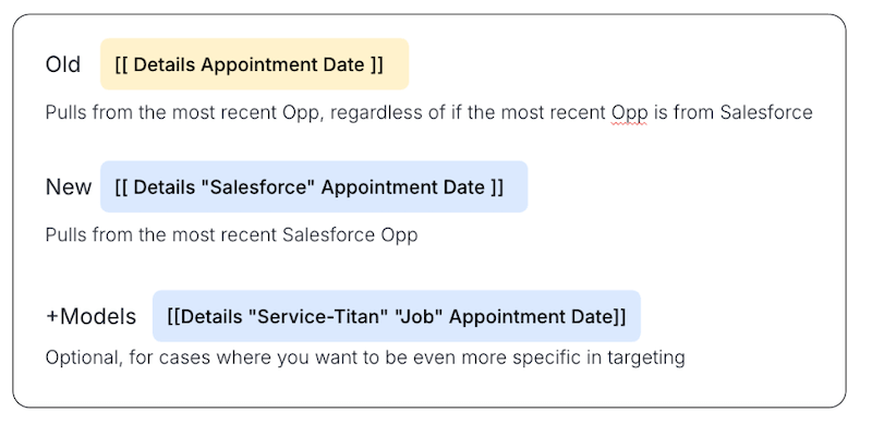 hatch snippet updates - most recent opportunity
