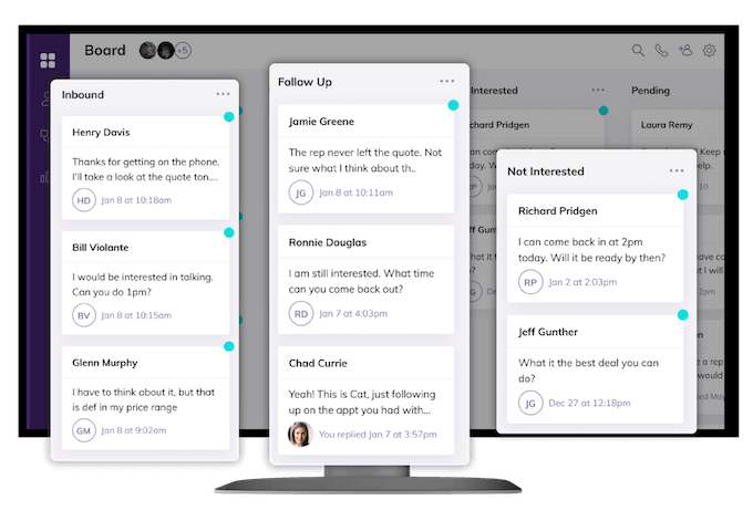 trello style conversation ui